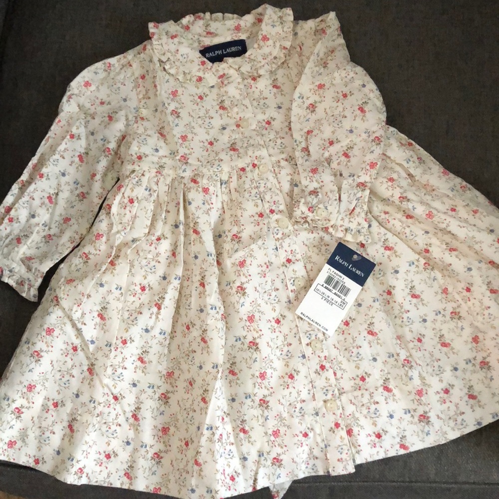 Ralph Lauren Classic Button Up Girls Dress 9mo